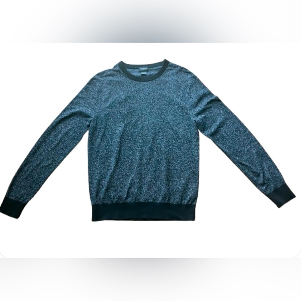 Club Monaco Micro Boucle Crewneck Sweater with Ribbed Cuffs